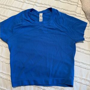 lululemon athletica Vibrant Blue Short Sleeve Tee